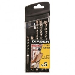 Diager  113 - Set burghie SDS-Plus, 6-10  mm, 5 bucati, beton armat