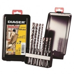 Diager  113 - Set burghie SDS-Plus, 6-12  mm, 7 bucati, beton armat
