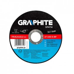 Disc abraziv pentru polizarea metalului 115X6.4X22.2 mm 57H715TOP