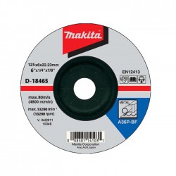 Disc abraziv pentru polizarea metalului 125X6X22.2 mm D-18465 Makita