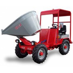 Dumper SILLA model 1000 SNT, descarcare hidraulica laterala, capacitate bena 800 l, sarcina maxima  1850 kg,  motor diesel Lombardini LDW 1003/B1, 25 cp.
