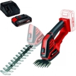Einhell  GE-CG 18/100 Li PXC + Starter Kit - Masina de tuns gard viu, 20 cm + Set 1 acumulator si incarcator, Li-Ion, 18 V, 2.5 Ah