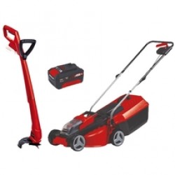 Einhell  GE-CM 30 Li CT Set - Trimmer gazon, 240 mm + Masina de tuns iarba cu 1 acumulator, Li-Ion, 18 V, 3 Ah, 30 cm, 25 l