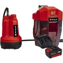 Einhell  GE-SP 18 Li PXC + Starter Kit - Pompa pentru apa curata, 0.8 bar, 4 m + Set 1 acumulator si incarcator, Li-Ion, 18 V, 4 Ah