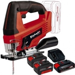 Einhell  TC-JS 18 Li PXC + Starter Kit + Twinpack - Fierastrau pendular + Set 1 acumulator si incarcator, Li-Ion, 18 V, 2.5 Ah + Set 2 acumulatori, Li-Ion, 18 V, 4 Ah