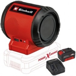 Einhell  TC-SR 18 Li PXC + Starter Kit - Boxa wireles + Set 1 acumulator si incarcator, Li-Ion, 18 V, 4 Ah