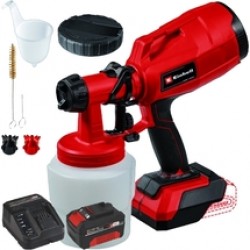 Einhell  TC-SY 18/60 Li PXC + Starter Kit - Pistol de vopsit, 0.8 l, 600 g/min + Set 1 acumulator si incarcator, Li-Ion, 18 V, 4 Ah