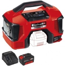 Einhell  TE-AC 18/11 LiAC PRESSITO PXC + Starter Kit - Compresor hibrid, 11 bar + Set 1 acumulator si incarcator, Li-Ion, 18 V, 4 Ah