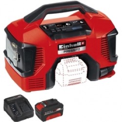 Einhell  TE-AC 18/11 LiAC PRESSITO PXC + Starter Kit - Compresor hibrid, 11 bar + Set 1 acumulator si incarcator, Li-Ion, 18 V, 4 Ah
