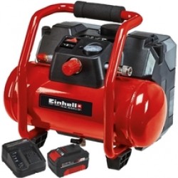 Einhell  TE-AC 36/6/8 Li OF Set PXC + Starter Kit - Compresor, 6 l, 130 l/min, 8 bar, accesorii + Set 1 acumulator si incarcator, Li-Ion, 18 V, 4 Ah