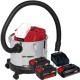 Einhell  TE-AV 18/15 Li C PXC + Starter Kit + Twinpack- Aspirator pentru cenusa, 100 mbar + Set 1 acumulator si incarcator, Li-Ion, 18 V, 2.5 Ah + Set 2 acumulatori, Li-Ion, 18 V, 4 Ah