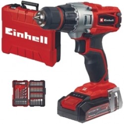 Einhell  TE-CD 18/2 Li +39 PXC - Masina de gaurit si insurubat cu 1 acumulator, Li-Ion, 18 V, 2.5 Ah, 44 Nm, led iluminare, valiza plastic, accesorii