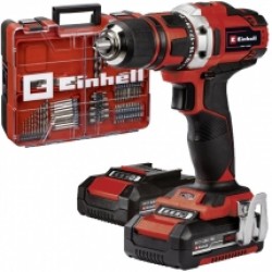 Einhell  TE-CD 18/40 Li + 69 PXC - Masina de gaurit si insurubat cu 2 acumulatori, Li-Ion, 18 V, 2 Ah, 40 Nm, valiza plastic, accesorii