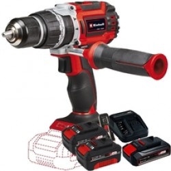 Einhell  TP-CD 18/60 Li-i BL PXC + Starter Kit + Twinpack - Masina de gaurit si insurubat, 60 Nm + Set 1 acumulator si incarcator, Li-Ion, 18 V, 2.5 Ah + Set 2 acumulatori, Li-Ion, 18 V, 4 Ah