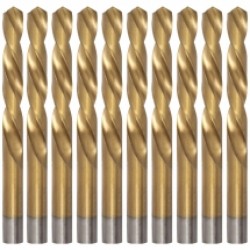 Evotools  676033 - Set burghie metal, HSS-TIN, 2.5  mm, tija cilindrica, 10  bucati