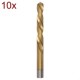 Evotools  676036 - Set burghie metal, HSS-TIN, 3.5  mm, tija cilindrica, 10  bucati