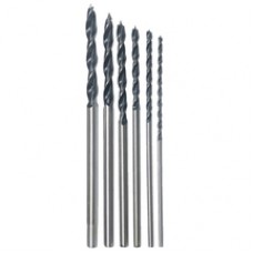 Evotools  678033 - Set burghie lemn cu varf ascutit, 6-14  mm, tija cilindrica, 6 bucati