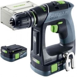 Festool  CXS 12 2,5-Plus - Masina de gaurit si insurubat cu 2 acumulatori, Li-Ion, 10.8 V, 2.5 Ah, 30 Nm, valiza speciala