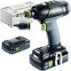 Festool  T 18+3 HPC 4.0 I-Plus - Masina de gaurit si insurubat cu 2 acumulatori, Li-Ion, 18 V, 4 Ah, 50 Nm, valiza speciala, accesorii