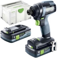 Festool  TID 18 HPC 4.0 I-Plus - Masina de insurubat cu impact cu 2 acumulatori, Li-Ion, 18 V, 4 Ah, 180 Nm, M8, valiza speciala