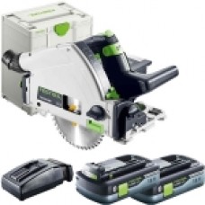 Festool  TSC 55 KEB - Fierastrau circular, 160x20 mm, valiza speciala + 2x Acumulator, Li-Ion, 18 V, 4 Ah + Incarcator