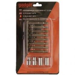 Gadget  390704 - Set capete de insurubare si chei tubulare, mixte, 12 bucati