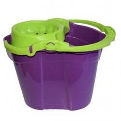 
                                        Galeata din plastic cu storcator Misavan, mov + verde, 14L                                    