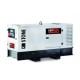 Generator de curent insonorizat stationar Genmac, Gama Stone, model G45PS, trifazic 400 V, putere 50 kVA, motor Perkins 61 cp, diesel.