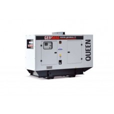 Generator de curent insonorizat stationar - industrial Genmac, Gama Queen, model G160IS, trifazic 400 V, putere 176 kVA, motor Fpt-Iveco 221 cp, diesel.