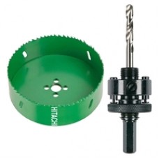 HiKOKI  752160 + 752186 - Carota HSS Bimetal, 178x38 mm + Adaptor carota HSS Bimetal, 40-210 mm