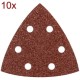 HiKOKI  753407 - Set 10 foi abrazive delta, 94x94x94 mm, granulatie 180, 6 gauri