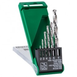 HiKOKI  780462 - Set burghie metal, HSS-G, 2-8  mm, tija cilindrica, 6  bucati