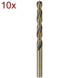 HiKOKI  780569 - Set burghie metal, HSS-CO, 2.5  mm, tija cilindrica, 10  bucati