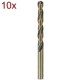 HiKOKI  780577 - Set burghie metal, HSS-CO, 3.2  mm, tija cilindrica, 10  bucati