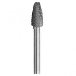 HiKOKI  780763 - Freza cu carburi metalice,  12.7x25x70 mm, tija 6 mm, forma F (conica cu cap rotunjit), tais dublu