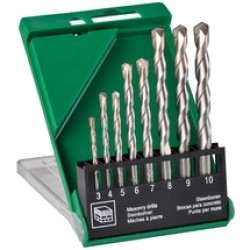 HiKOKI  780899 - Set burghie de zidarie, 3-10  mm, tija cilindrica, 8 bucati