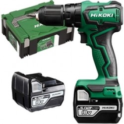 HiKOKI  DV18DDWPZ - Masina de gaurit si insurubat cu percutie cu 2 acumulatori, Li-Ion, 18 V, 5 Ah, 55 Nm, motor fara perii, led iluminare, valiza speciala