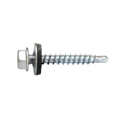 Holzsuruburi autoforante cap hexagonal si garnitura ZN