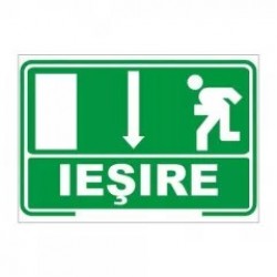 Ieşire - în față, semn din plastic, 20x30cm