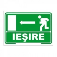 Ieşire - spre stânga, semn din plastic, 20x30cm