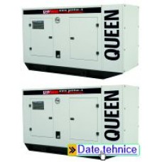 INCHIRIERE 2 X Generator de curent insonorizat stationar - industrial Genmac, Gama Queen, model G200IS, trifazic 400 V, putere 220 kVA, motor Fpt-Iveco 260 cp, diesel.          