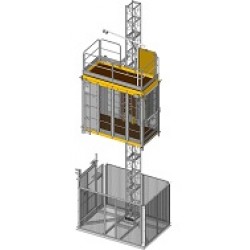 INCHIRIERE Ascensor pentru persoane si materiale Electroelsa, Model EHP 1.500, trifazic, inaltime maxima 160 m. sarcina maxima 1.500 kg. dimensiuni cabina 2,20 X 1,40 m.
