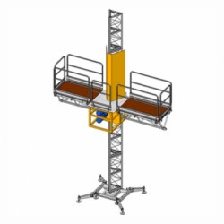 INCHIRIERE Platforma autoridicatoare pe cremaliera MONOCOLOANA, sarcina maxima 1.600 kg. lungime maxima platforma  8.75 m. inaltime maxima 120 m. 