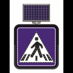 Indicator rutier solar cu leduri pentru semnalizararea trecerilor de pietoni