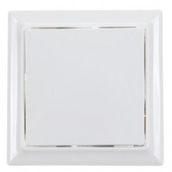 Intrerupator cap cruce Hoff Soft, incastrat, rama inclusa, 10A, 86 x 86 mm, alb