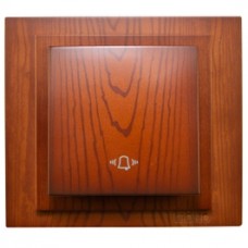 Intrerupator cu revenire si simbol sonerie, Mono Electric Larissa, incastrat, rama inclusa, cires