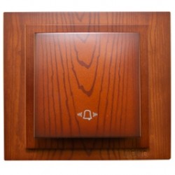 Intrerupator cu revenire si simbol sonerie, Mono Electric Larissa, incastrat, rama inclusa, cires