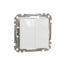 Intrerupator dublu cap scara Schneider Sedna SDD111108, incastrat, alb