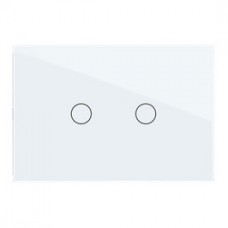 Intrerupator dublu cu indicator luminos Livolo VL-FC2-3G-11, touch, incastrat, modular - 3, alb