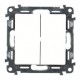 Intrerupator dublu Legrand Valena Life FR 752105, incastrat, alb